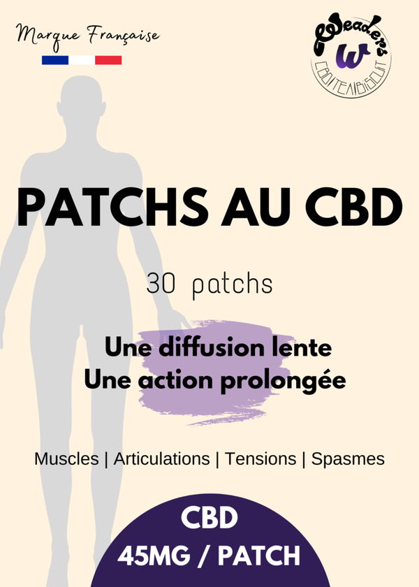 30 Patchs au CBD actif 45mg/unités | Douleurs localisées